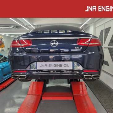 메르세데스 벤츠 S63 AMG 쿠페 엔진오일 교환 Mobil 1 골드 0W-40_ JNA 서울 삼성점