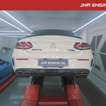 메르세데스 벤츠 C63 AMG 엔진오일 교환 MOTOREX FS-X 5W-40_ JNA 서울 삼성점