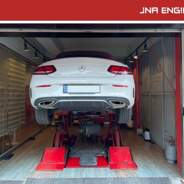 메르세데스-벤츠 W205 C200 카브리올레 엔진오일 교환 [모빌 1 ESP X3 0W-40] _ JNA 오일 성남 시흥점