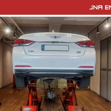 제네시스 G80 2.2D 엔진오일 교환 Alpine Longlife Ⅲ 5W-30_ JNA 용인 동백점