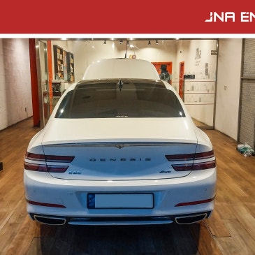 제네시스 G80 3.5T 엔진오일 교환 모빌원 골드 0W-40_ JNA 용인 동백점