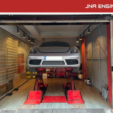 포르쉐 718 카이맨 엔진오일 교환 [모빌원 ESP X3 0W-40]_ JNA  오일 성남 시흥점